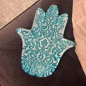 Blue Hamsa Jewelry Tray